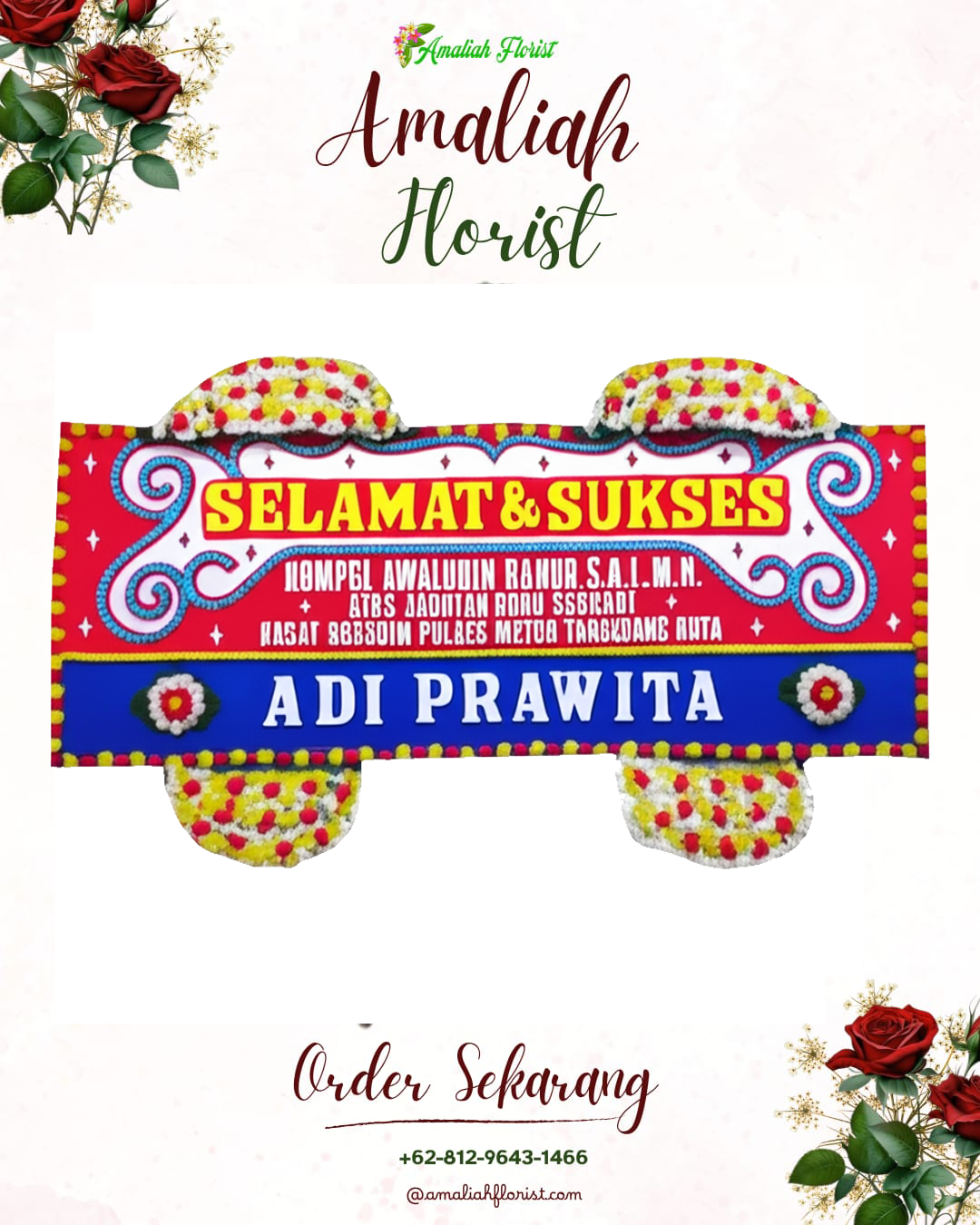 Papan Bunga Ucapan Selamat Adiwerna